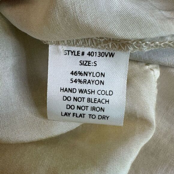 Grade and Gather Pale Yellow Grey Tie Dye Button Down Top Size Small - Picture 10 of 11